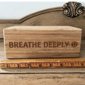 Lululemon Athletica Wooden Bamboo Wood Yoga Brick Block